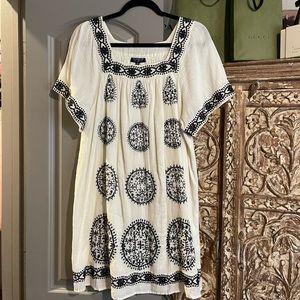 TOP SHOP Embroidered Mexican style dress